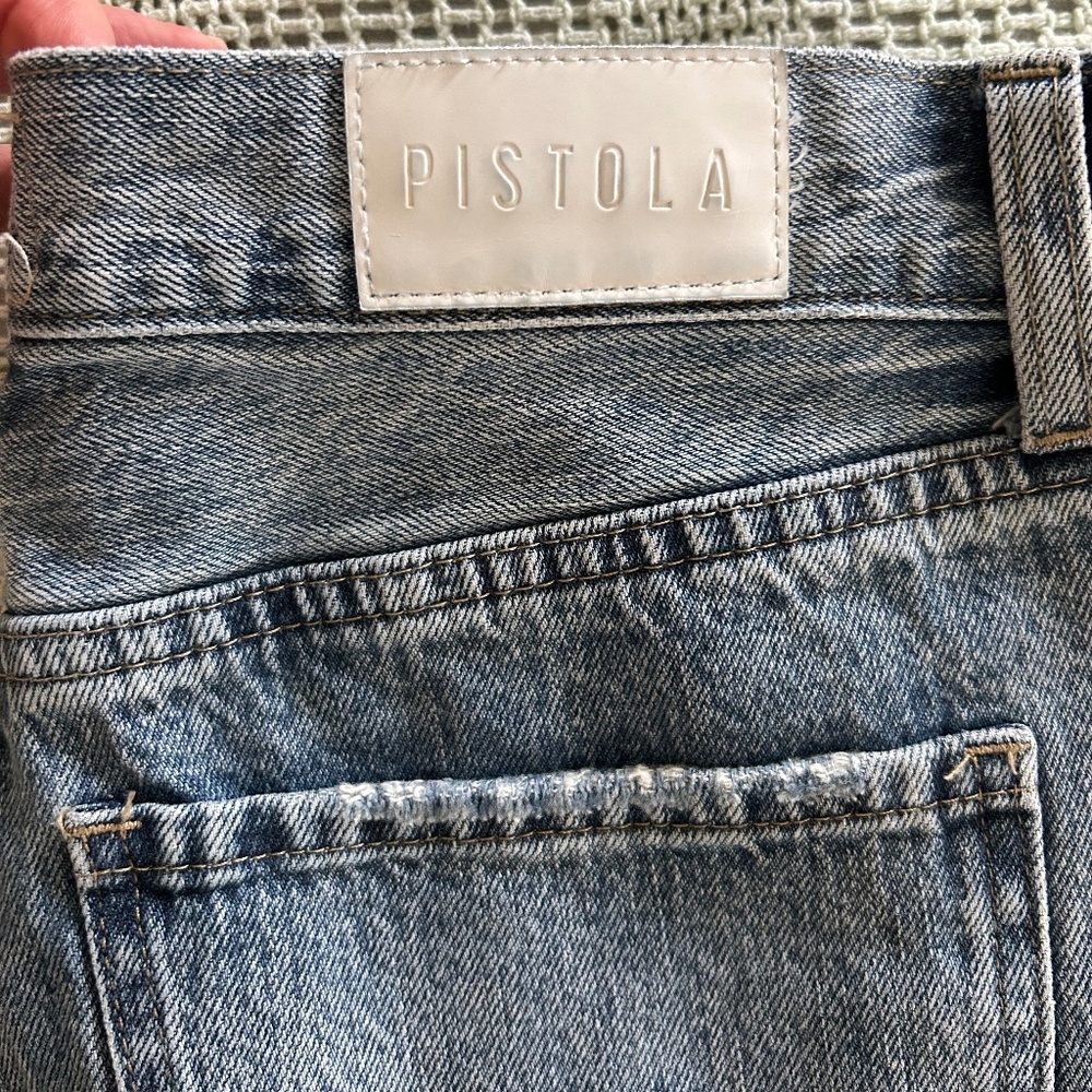 Pistola straight leg distressed jeans